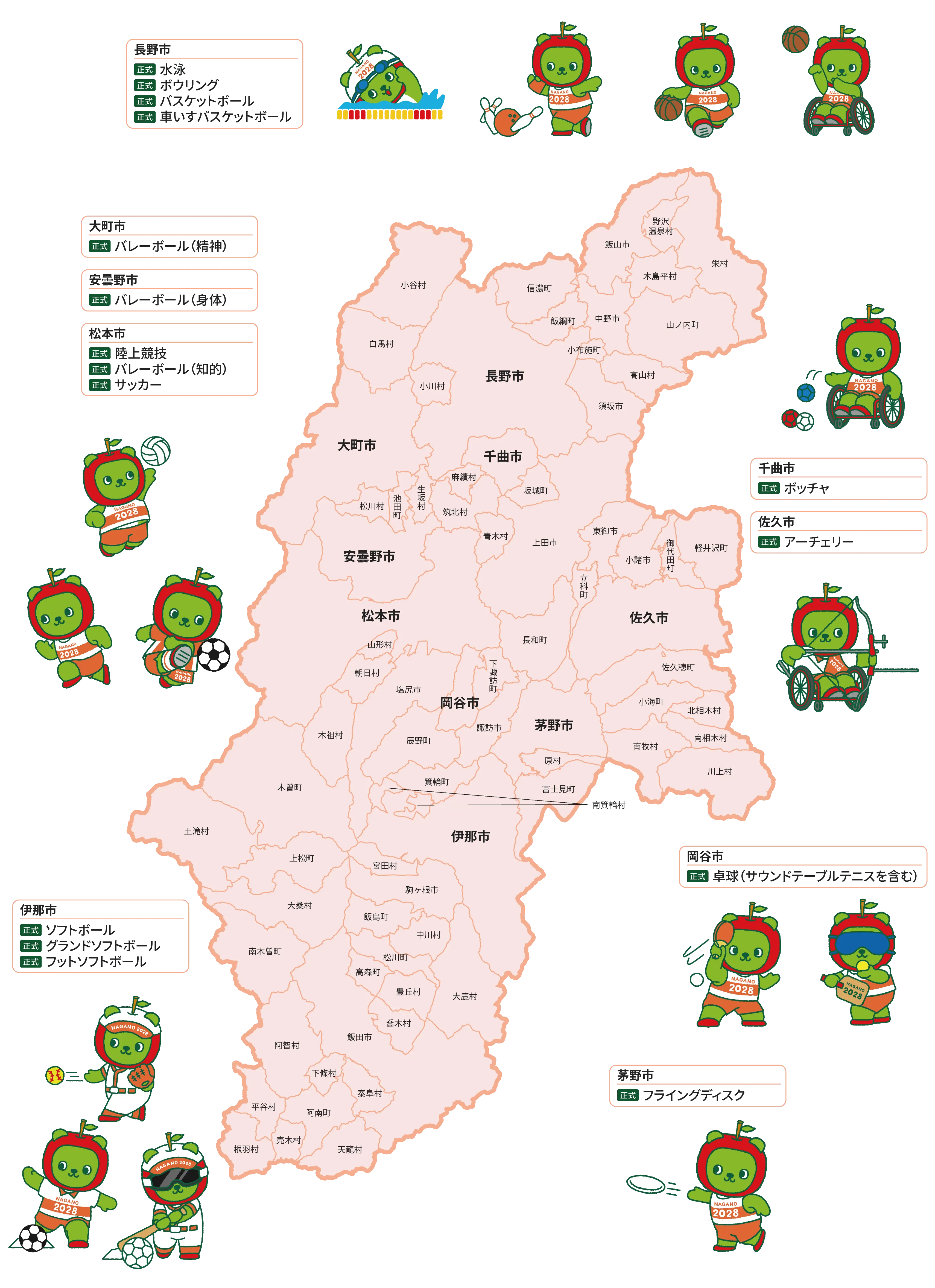 市町村別全障スポ競技会場地図